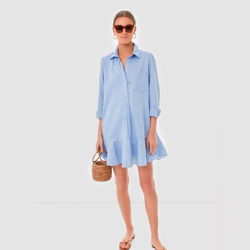 TUCKERNUCK Chambray Callahan Shirt Dress NWT XS $128